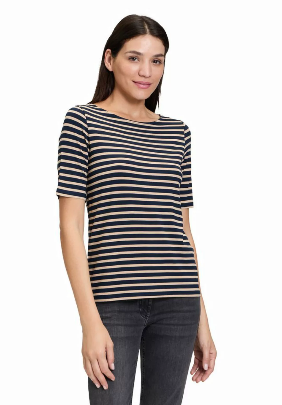 Betty Barclay Kurzarmshirt Betty Barclay Ringelshirt mit U-Boot-Ausschnitt günstig online kaufen