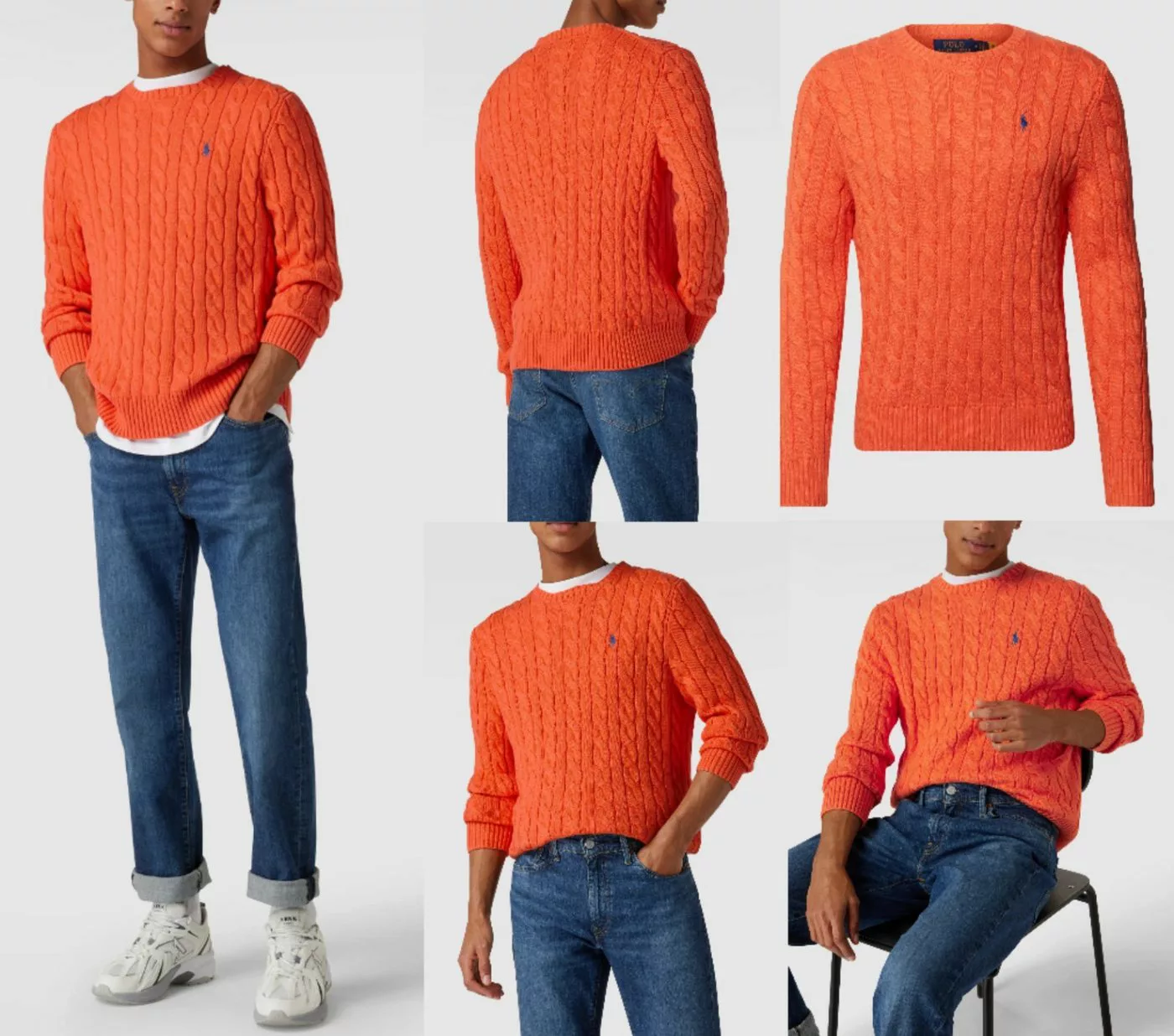 Ralph Lauren Strickpullover POLO RALPH LAUREN Cable-Knit Pullover Sweater S günstig online kaufen