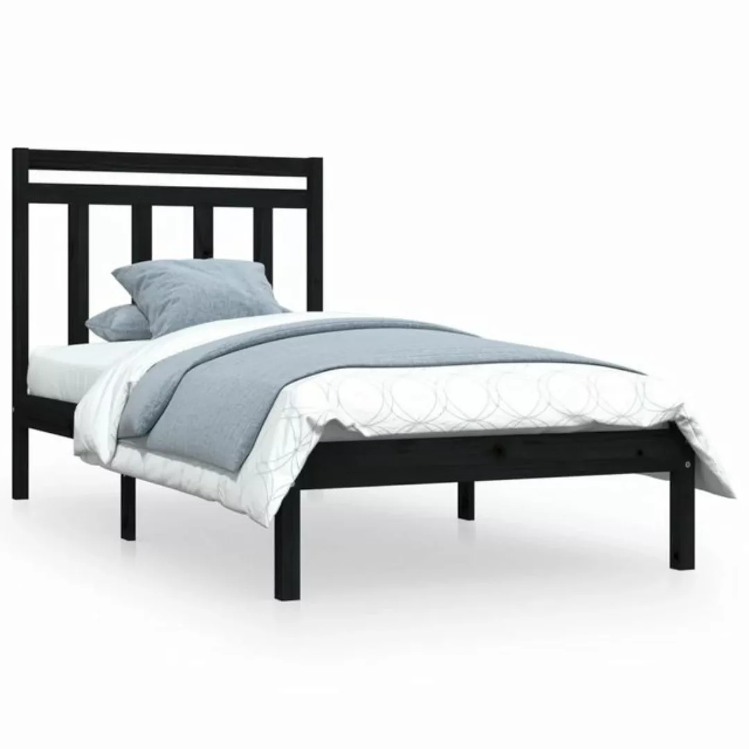 furnicato Bett Massivholzbett Schwarz 100x200 cm günstig online kaufen