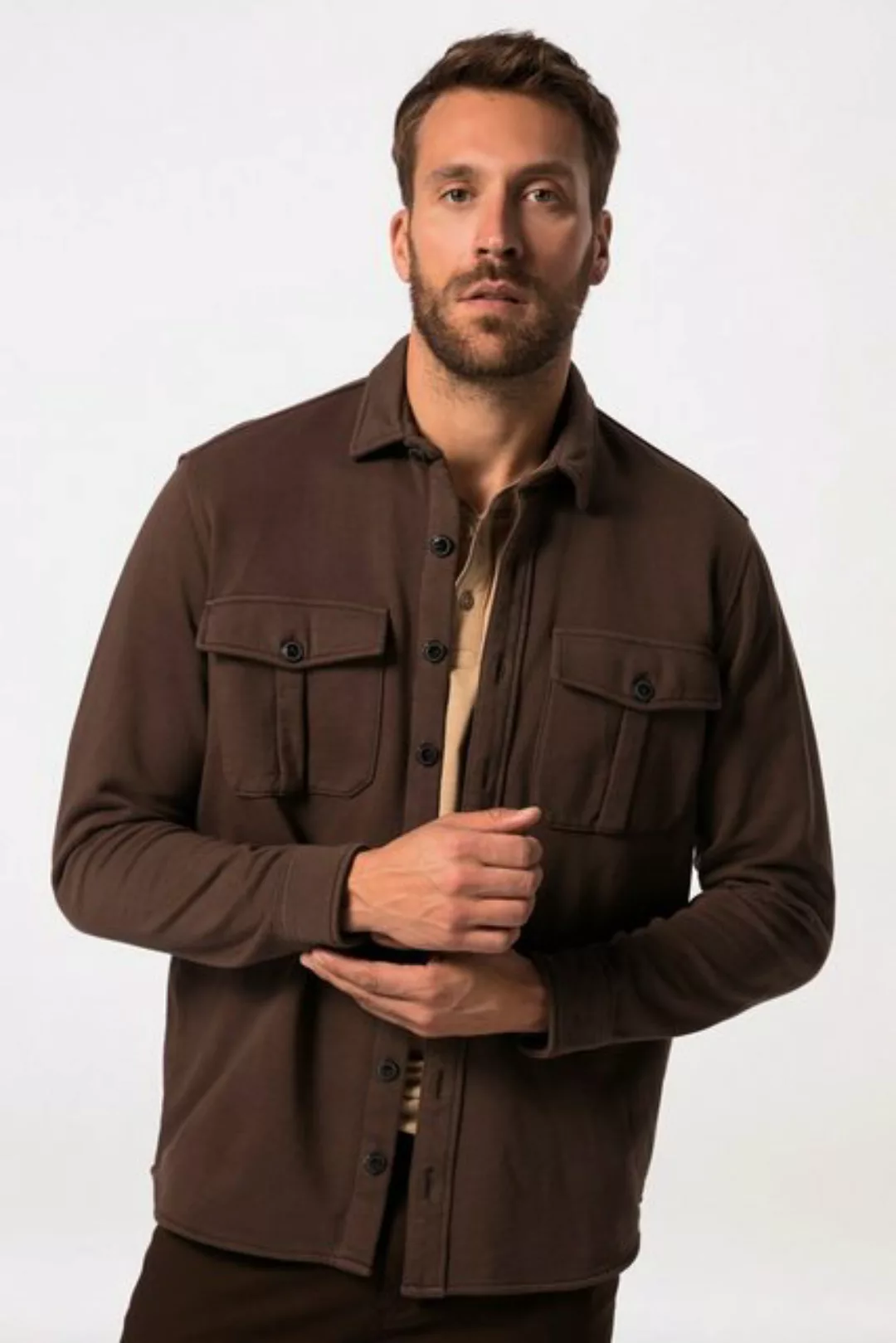 JP1880 Businesshemd Hemd Overshirt Sweat Vintage-Look Langarm bis 8 XL günstig online kaufen