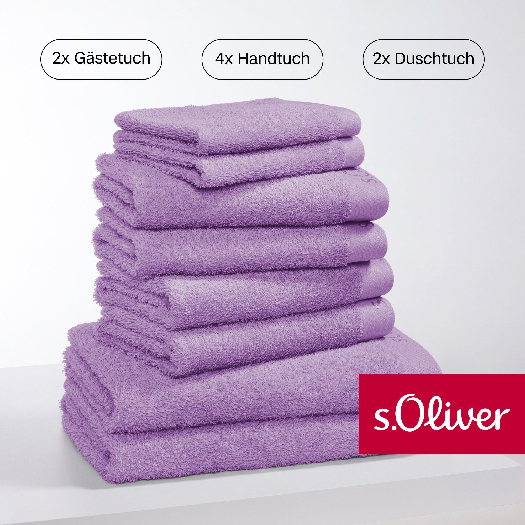s.Oliver Handtuch Set »s.Oliver, Premium Qualität, 600 gr/m²«, (Set, 8 St., günstig online kaufen