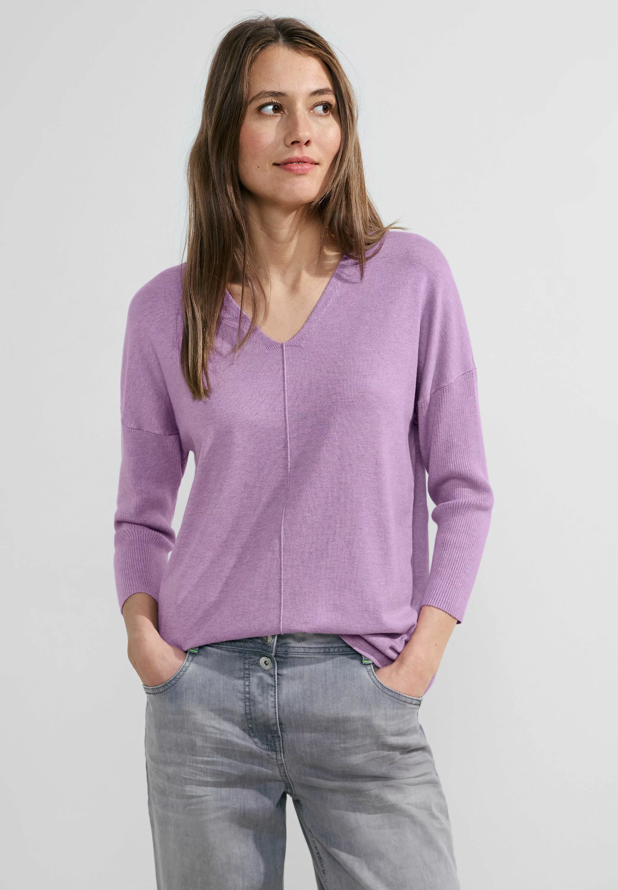 Cecil Sweatshirt TOS_Oversized V-Neck Pullover günstig online kaufen