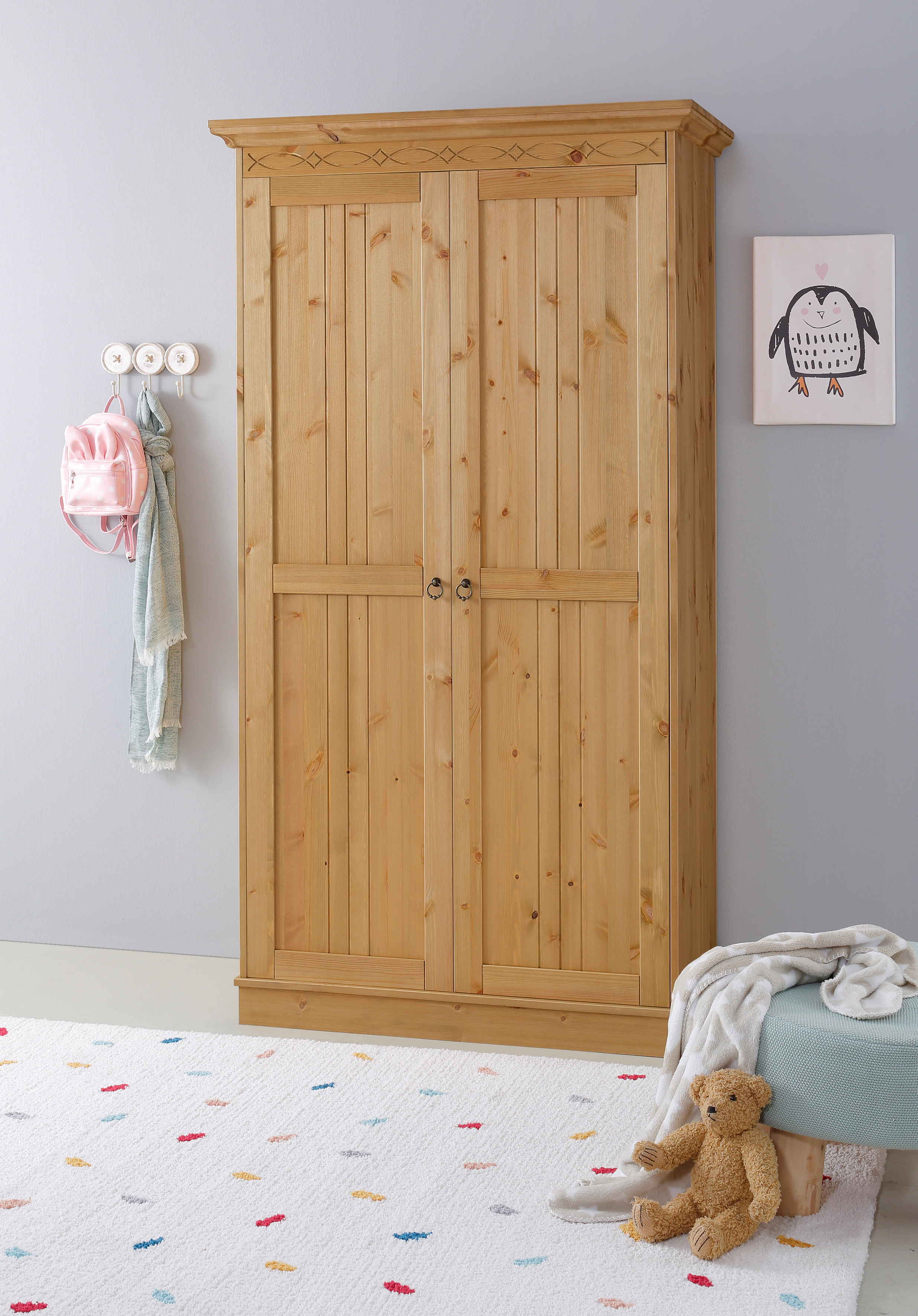 Home affaire Drehtürenschrank "Indra", (3 Breiten: 100/145/233 cm H/T ca.18 günstig online kaufen