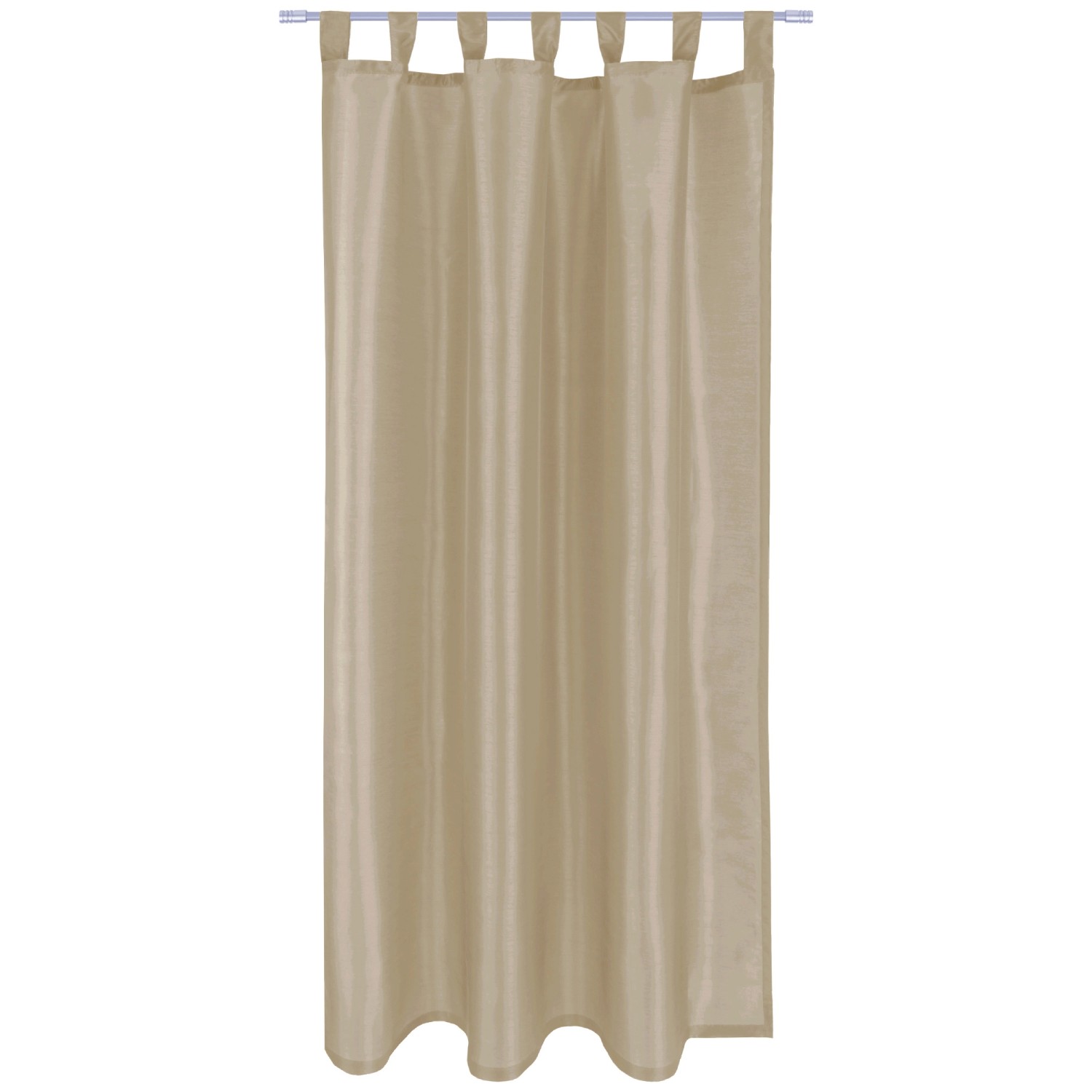 Bestlivings Gardine Blickdicht 140 cm x 175 cm Schlaufen Taupe Hell günstig online kaufen