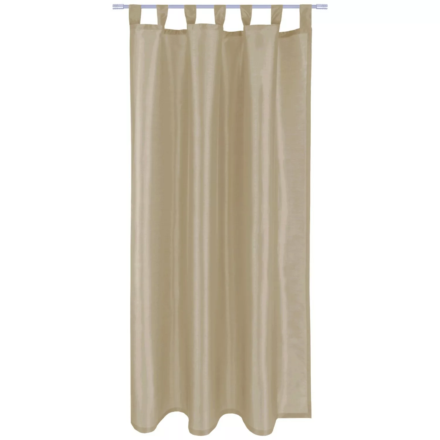 Bestlivings Gardine Blickdicht 140 cm x 175 cm Schlaufen Taupe Hell günstig online kaufen