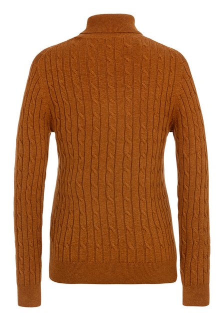 Gant Rollkragenpullover STRETCH COTTON CABLE TURTLENECK mit Zopfmuster günstig online kaufen