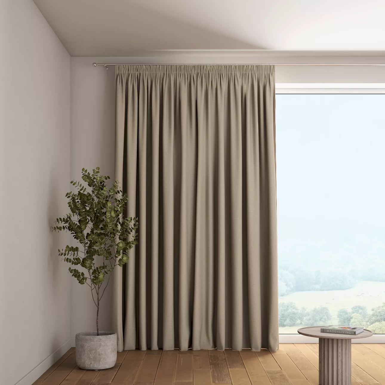 Vorhang mit Kräuselband, beige, Dimout 300 cm (269-11) günstig online kaufen