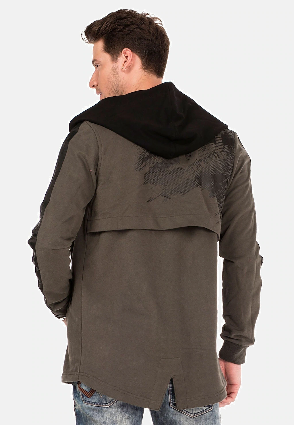 Cipo & Baxx Sweatjacke "Sweatjacke", mit Layeroptik, CL-305 günstig online kaufen