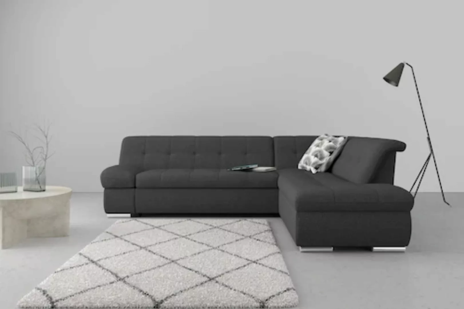 DOMO collection Ecksofa "Mona L-Form", wahlweise mit Bett- und Armlehnfunkt günstig online kaufen