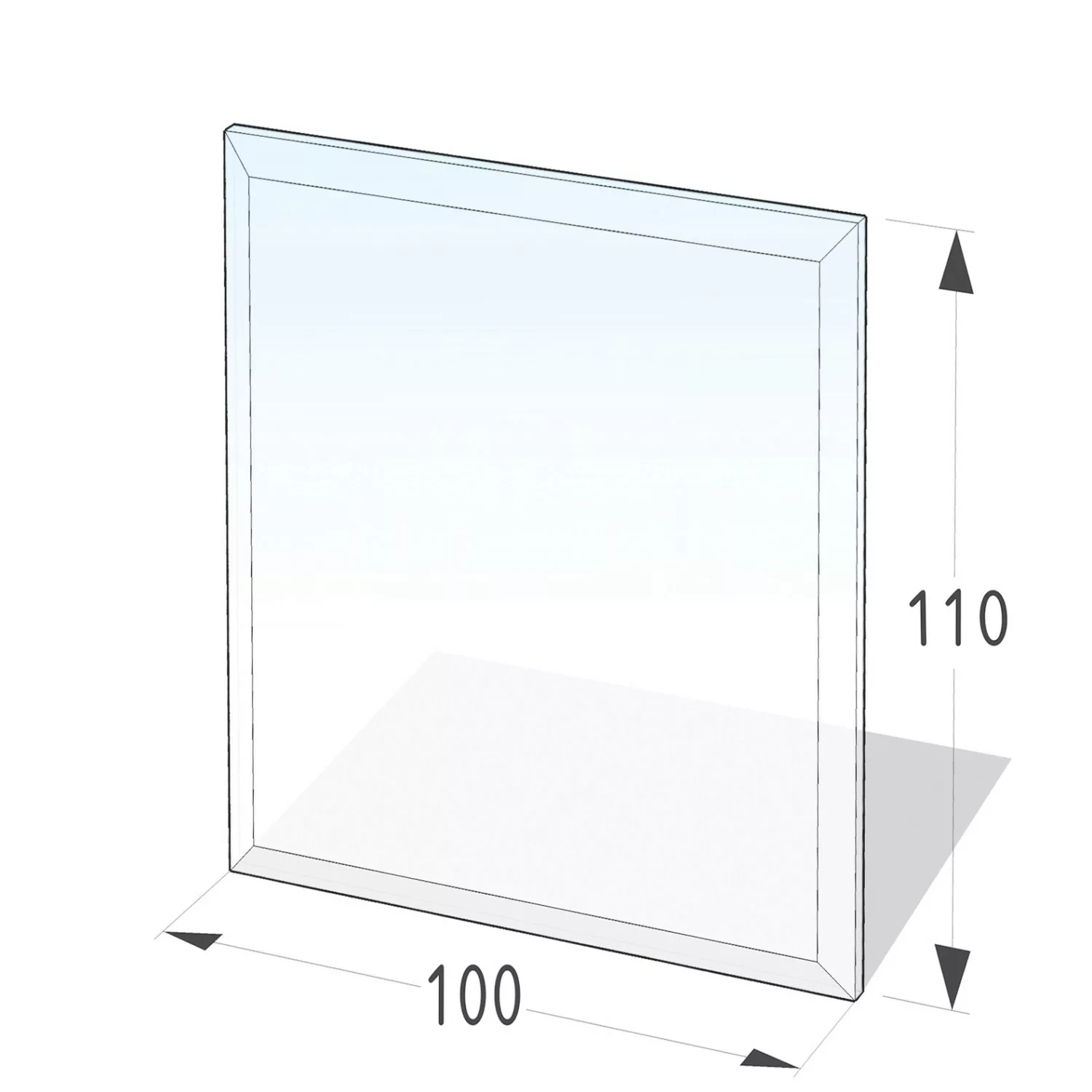 Lienbacher Funkenschutzplatte Glasbodenplatte Rechteck 6mm Stärke günstig online kaufen