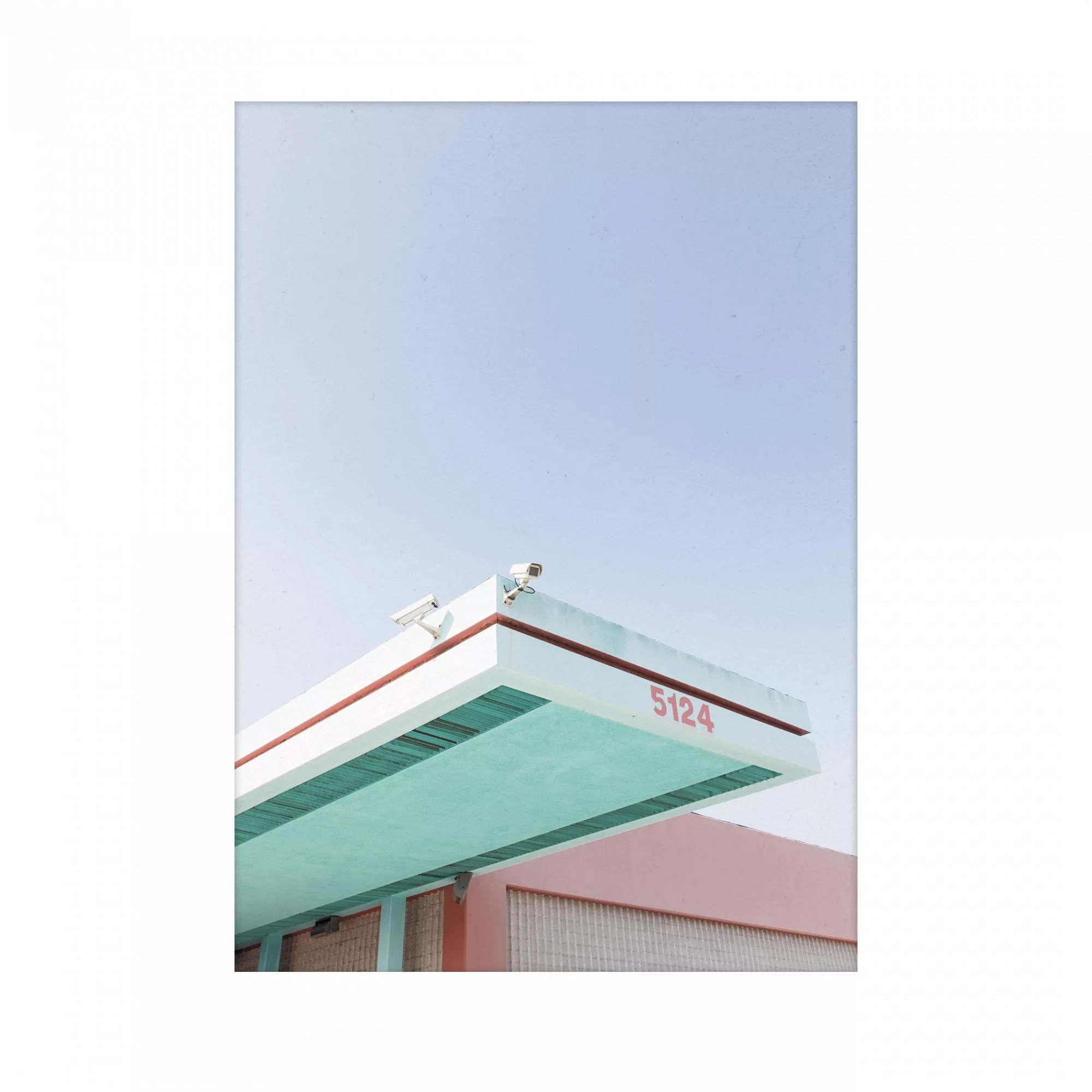 Paper Collective - Los Angeles is Pink 01 Kunstdruck 30x40cm - blau, weiß, günstig online kaufen