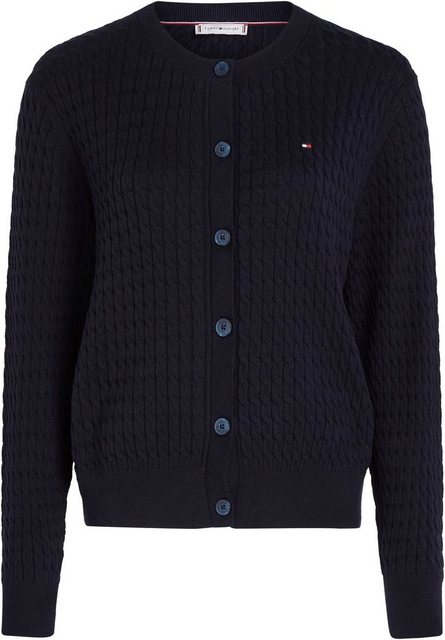 Tommy Hilfiger Strickjacke CO CABLE C-NK CARDIGAN mit Zopfstruktur günstig online kaufen