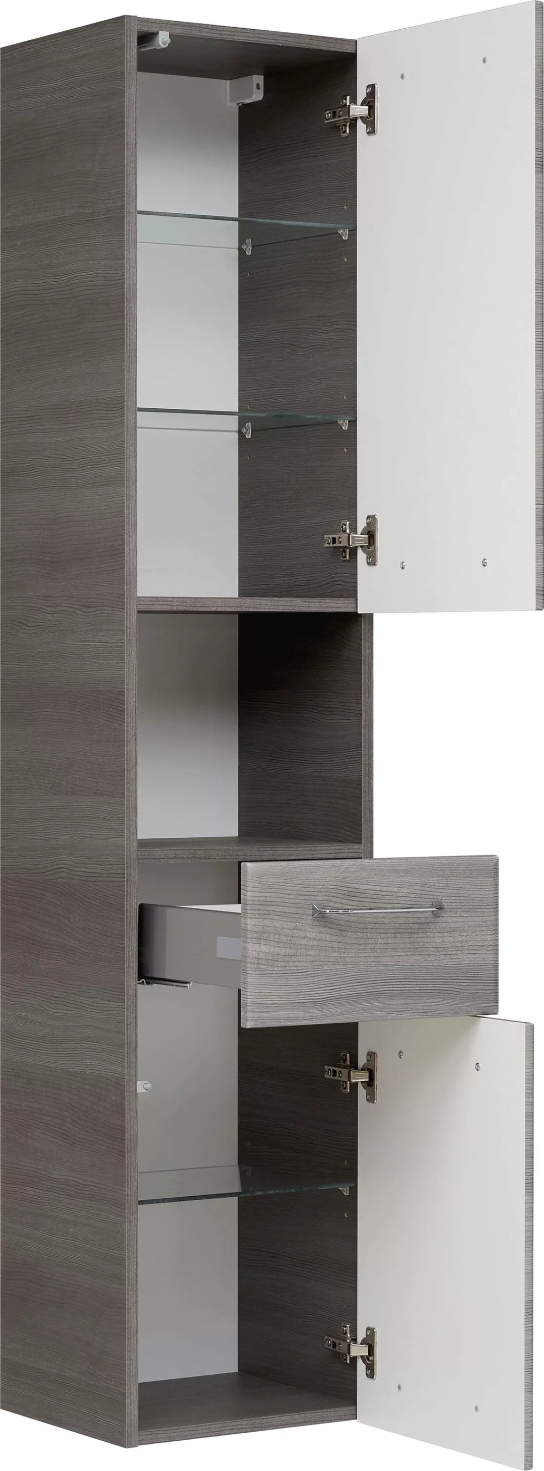 Saphir Hochschrank "Quickset Badschrank 35 cm breit, 2 Türen, 1 Nische, 1 S günstig online kaufen