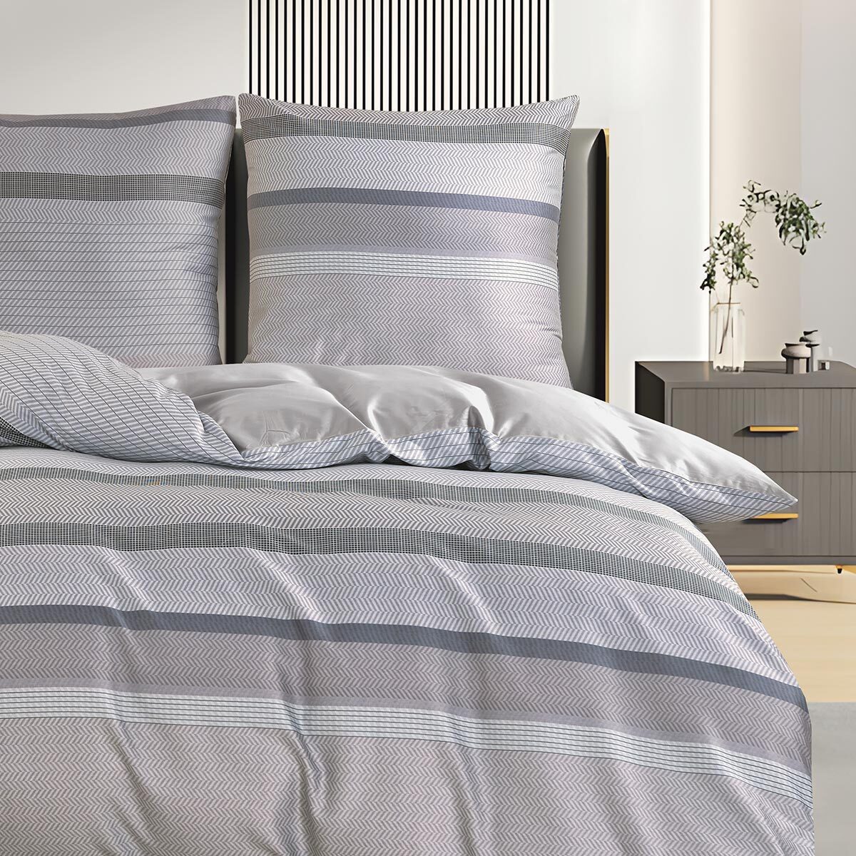 TRAUMSCHLAF Bettwäsche Streifen, Mako Satin, 2 günstig online kaufen