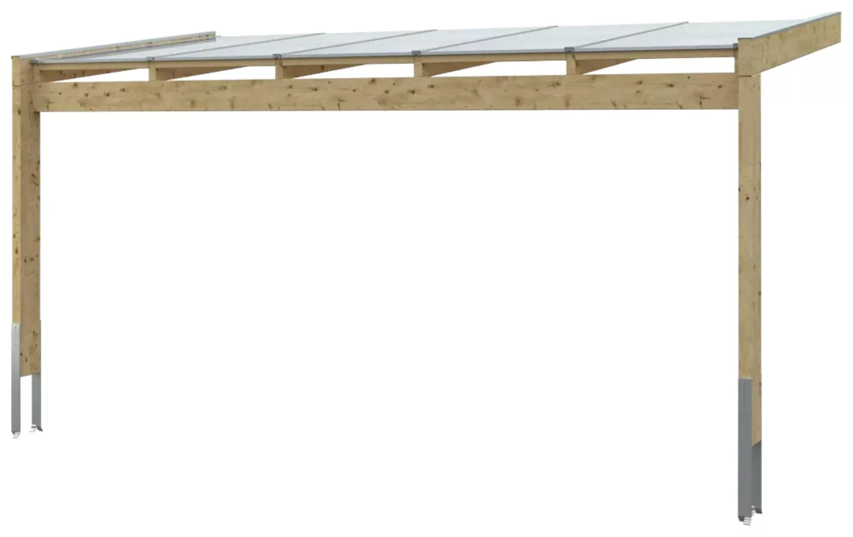 Skan Holz Terrassenüberdachung Novara 557 cm x 359 cm unbehandelt günstig online kaufen