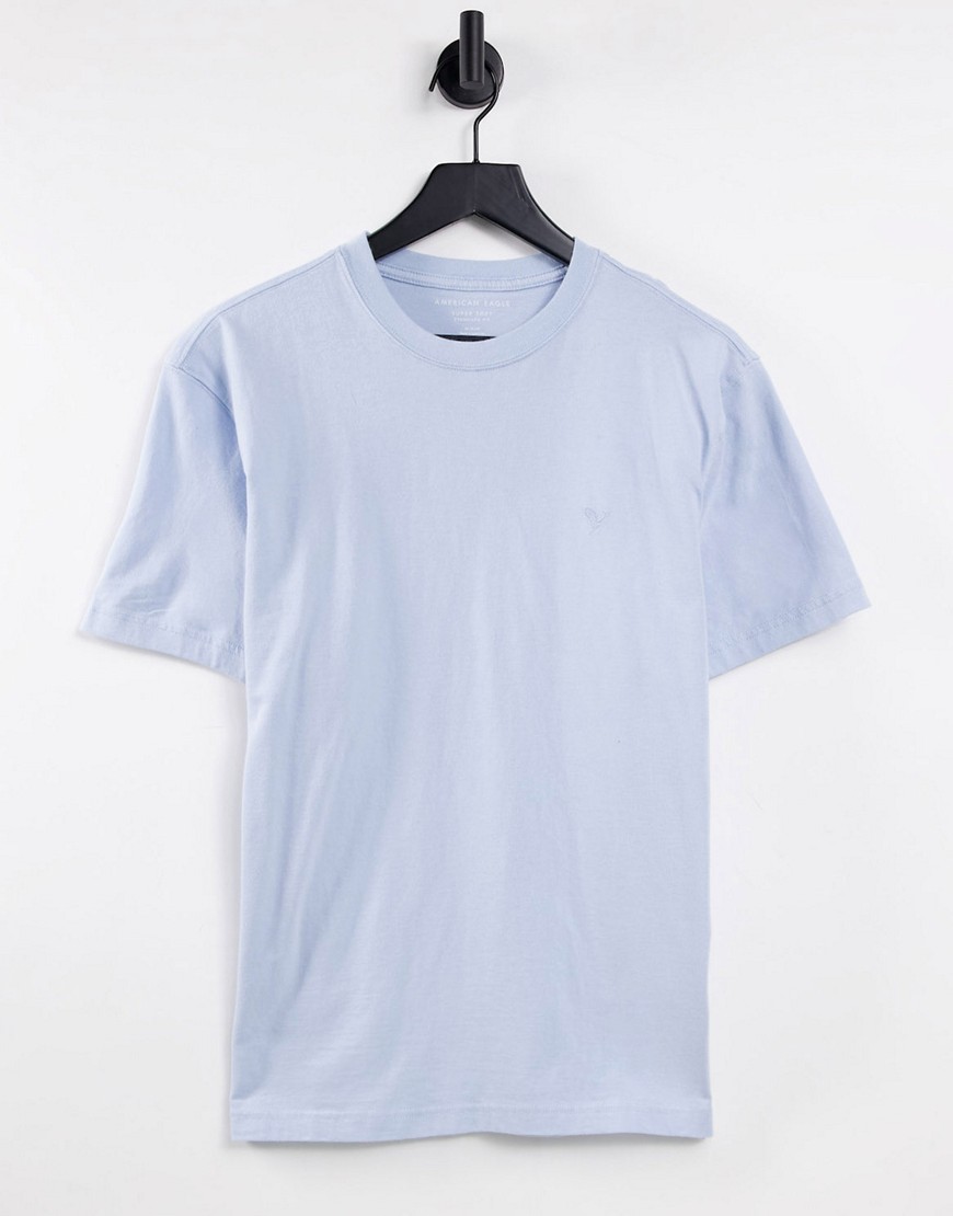 American Eagle – Core-T-Shirt mit Logo in Eisblau günstig online kaufen