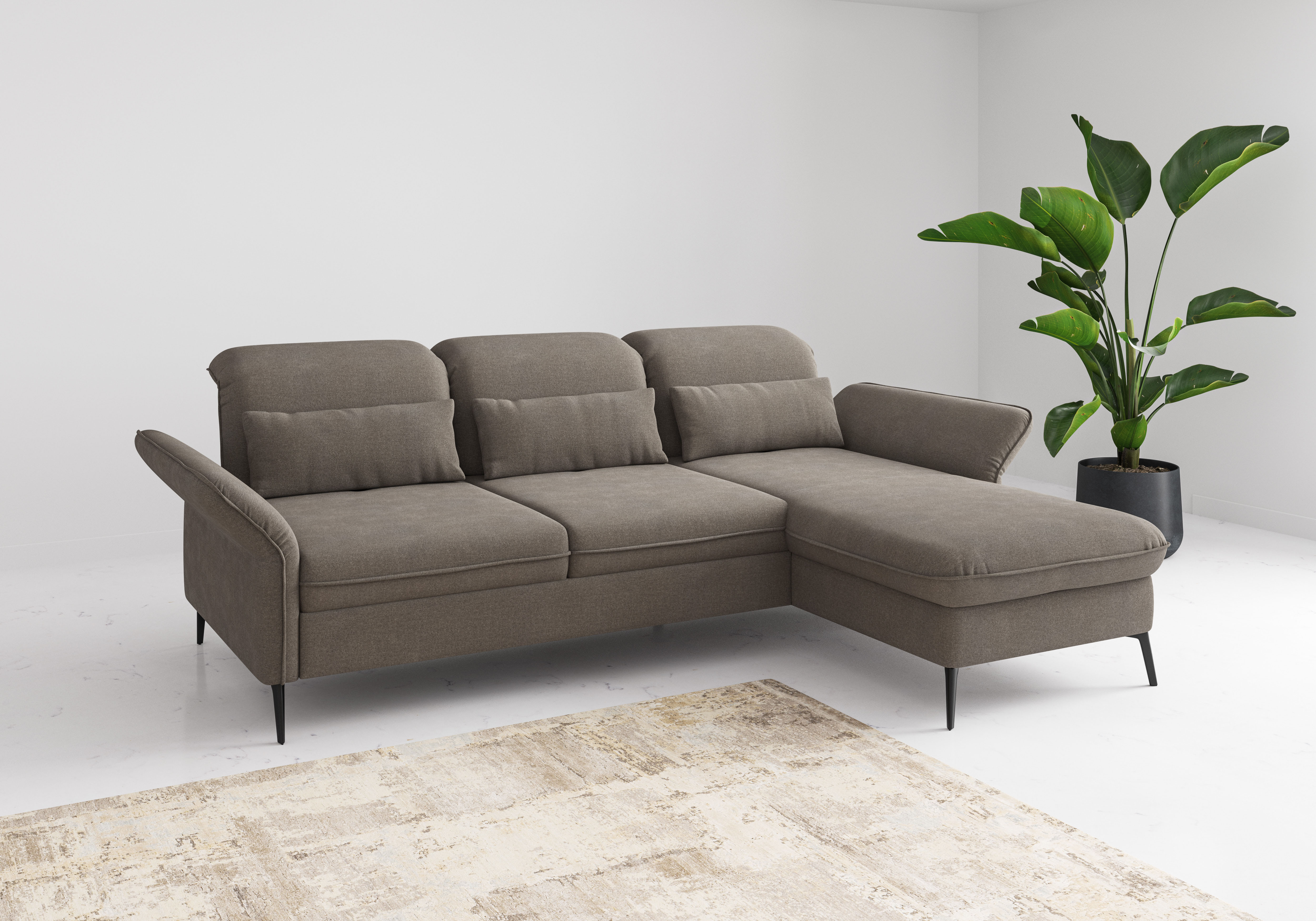 sit&more Ecksofa "Emely, inkl. Sitztiefenverstellung", wahlweise mit Bettfu günstig online kaufen