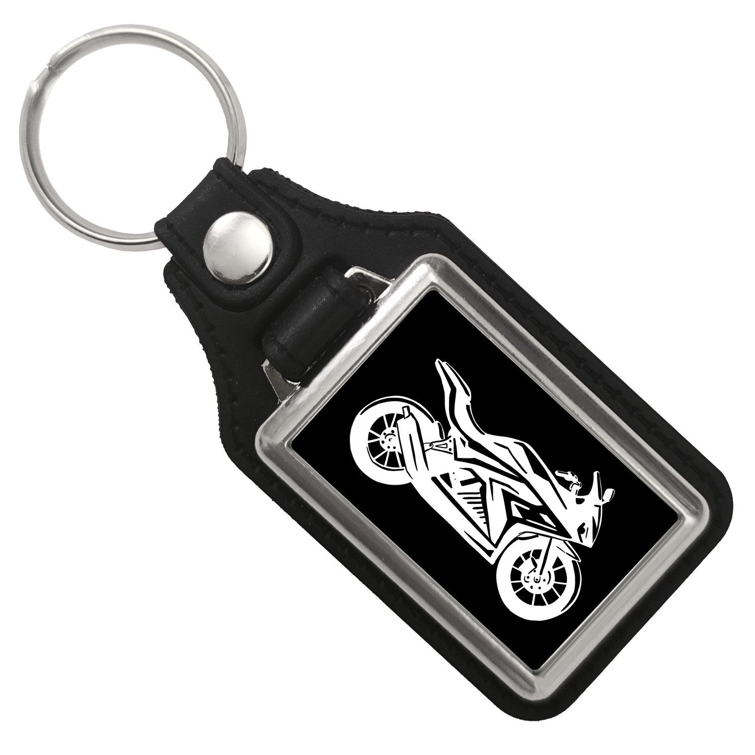 speecheese Schlüsselanhänger Motorrad Schlüsselanhänger mit Kunstleder-Anhä günstig online kaufen