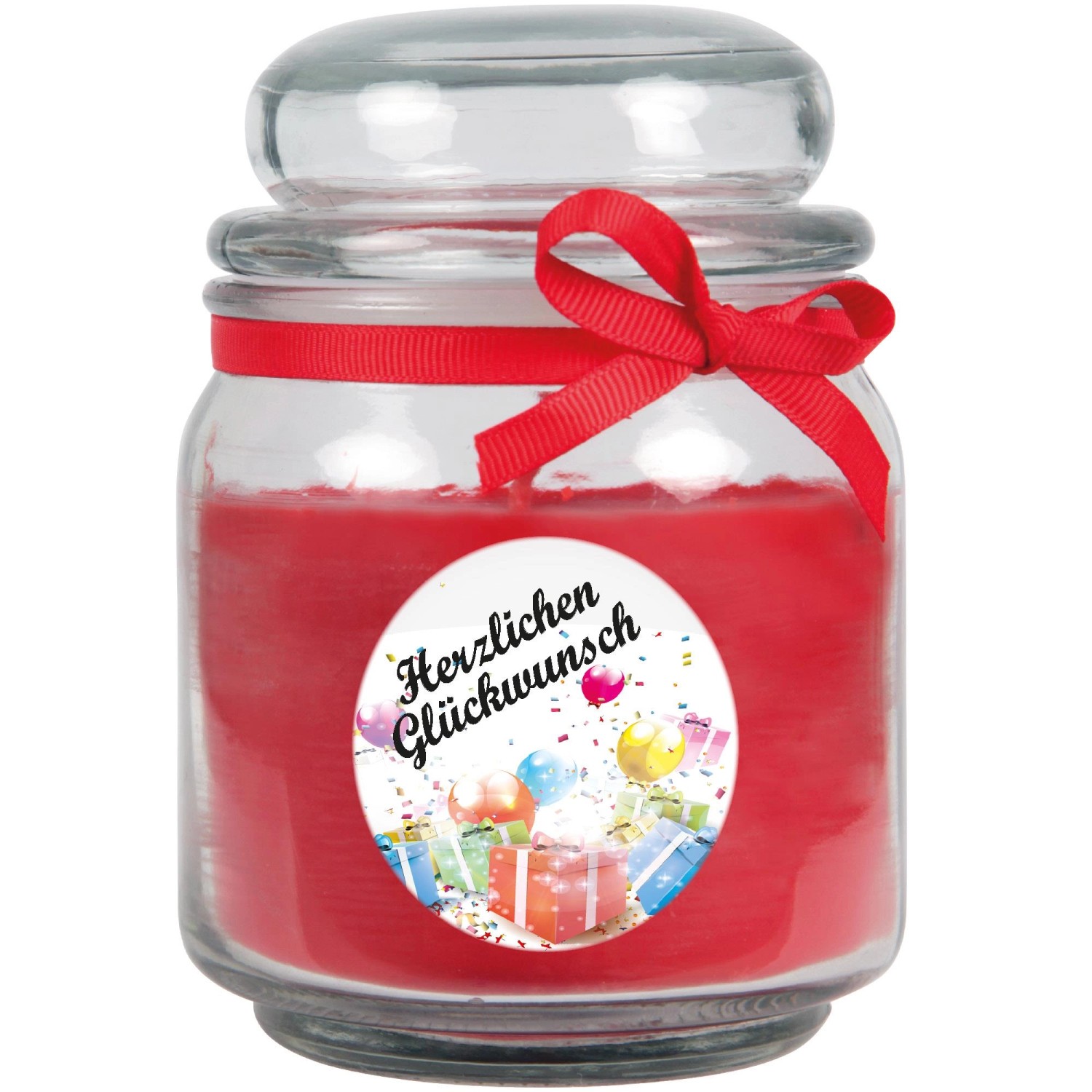 HS Candle Duftkerze & Bonbon Glas Geburtstag Rot Rose günstig online kaufen