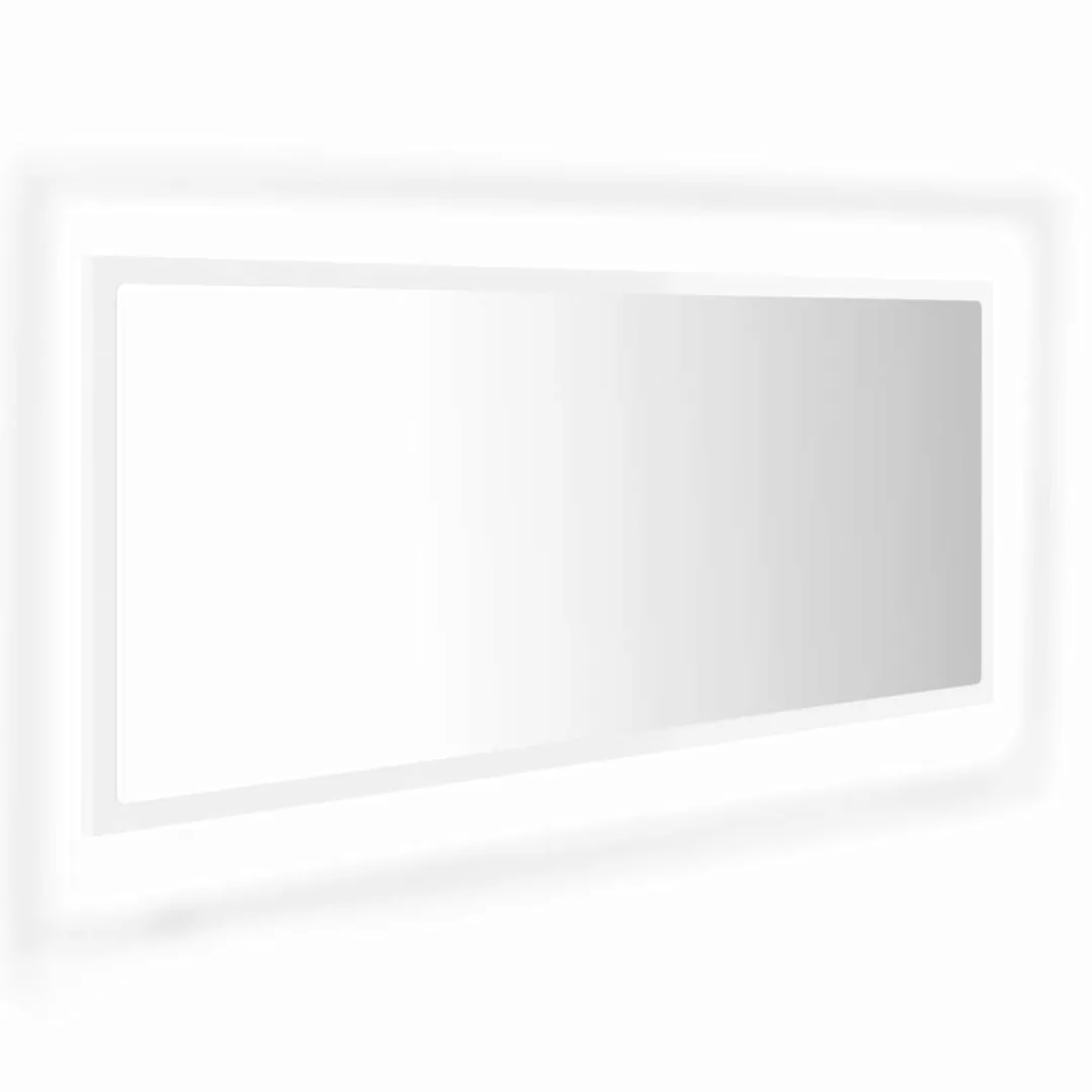 Led-badspiegel Hochglanz-weiß 100x8,5x37 Cm Spanplatte günstig online kaufen