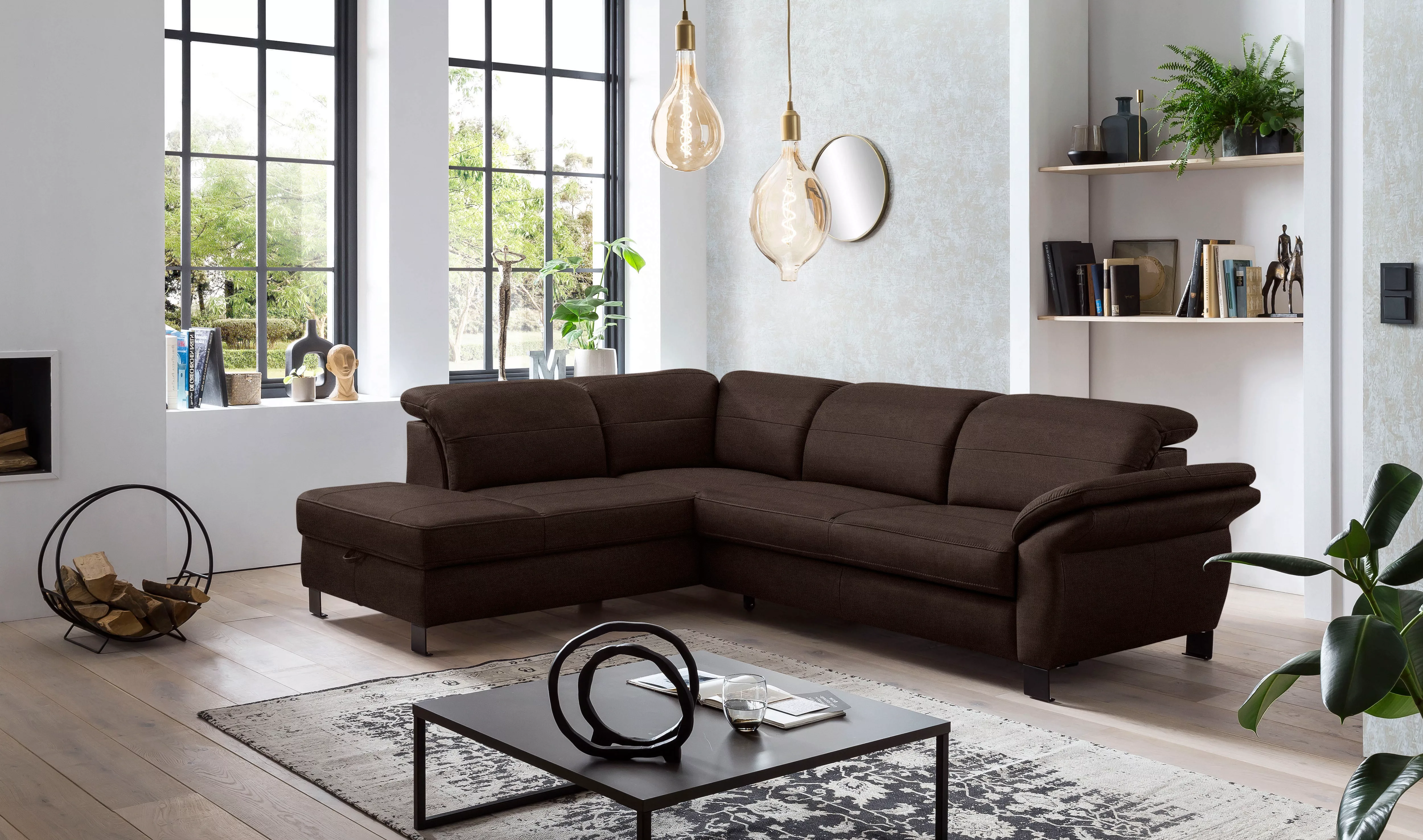 exxpo - sofa fashion Ecksofa "Fado, L-Form", mit Kopfteilverstellung, wahlw günstig online kaufen