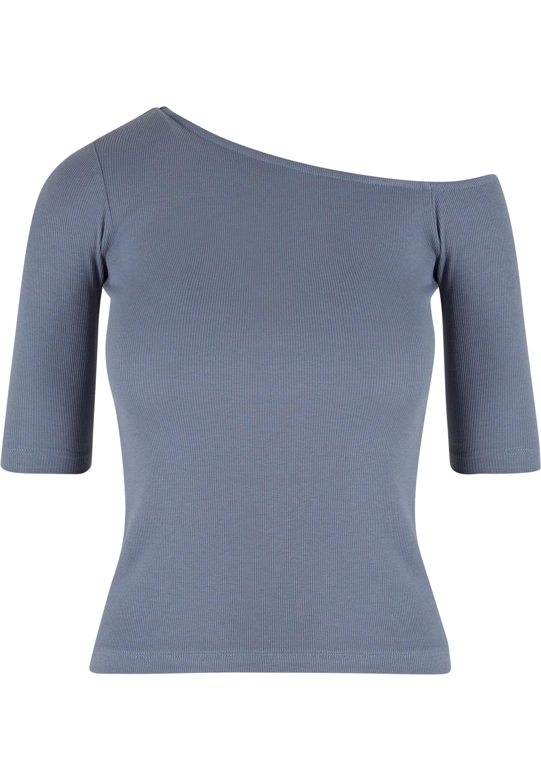 URBAN CLASSICS T-Shirt "Urban Classics Ladies Organic Asymmetric Rib Tee" günstig online kaufen