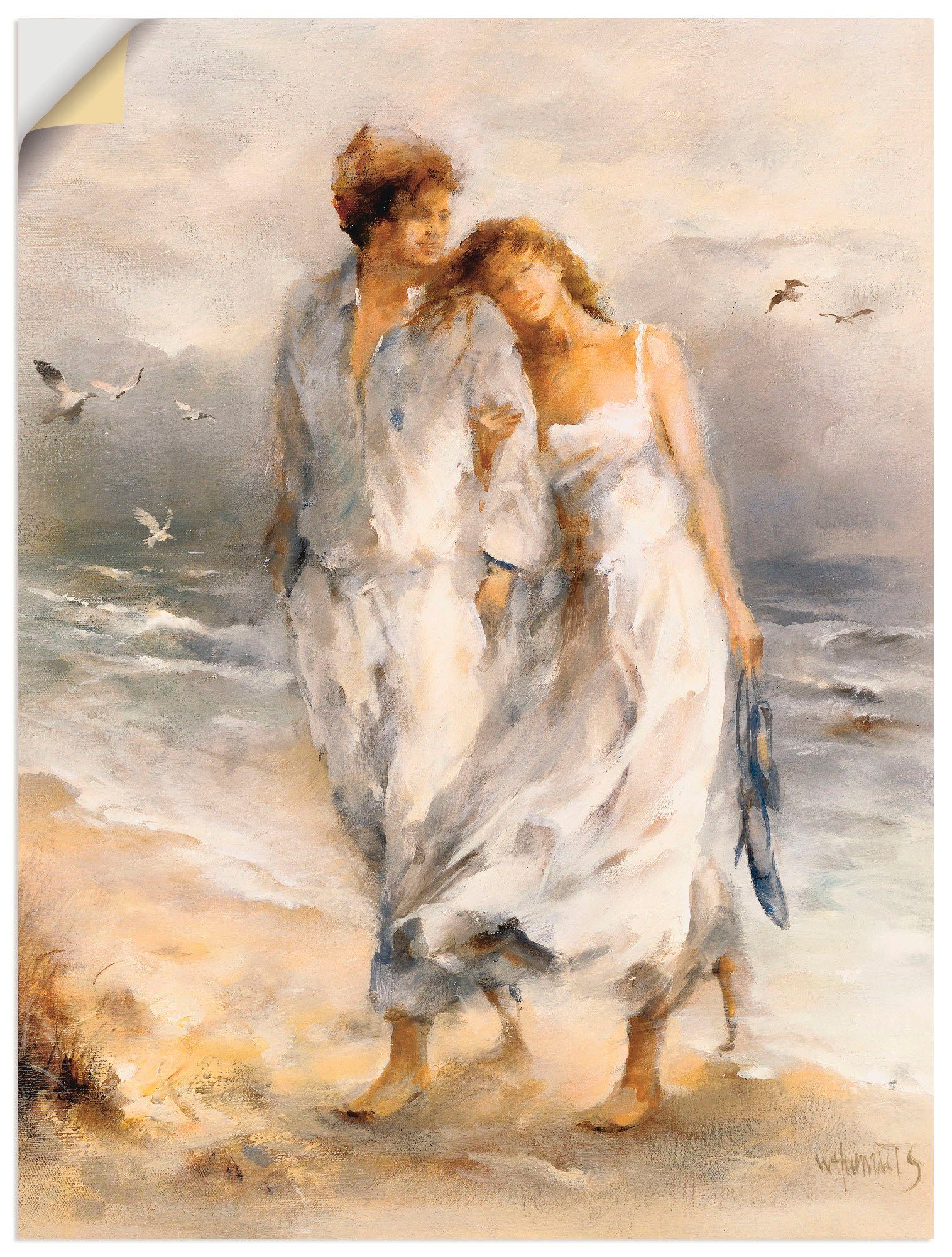 Artland Wandbild "Verliebt", Paar, (1 St.), als Leinwandbild, Poster, Wanda günstig online kaufen