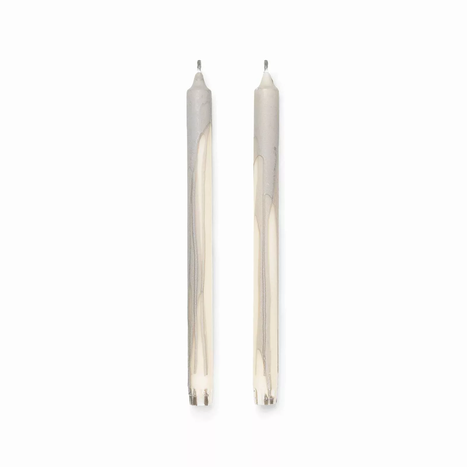 ferm LIVING Kerze Dryp, grau, Höhe 30 cm, Stearin, 2er-Set günstig online kaufen