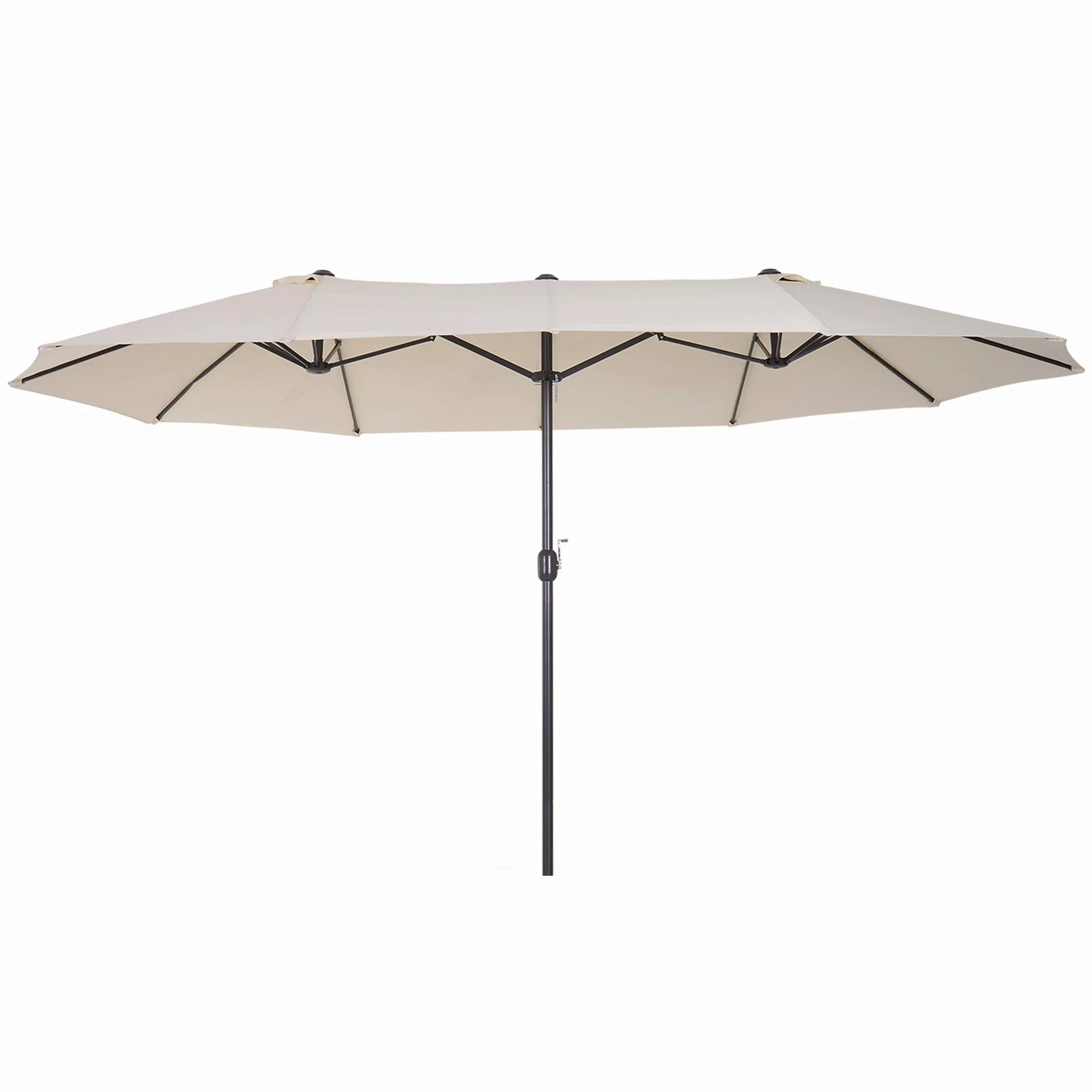 Outsunny Gartenschirm  Stahl Polyester ABS Beige L455 x B270 x H240 cm günstig online kaufen