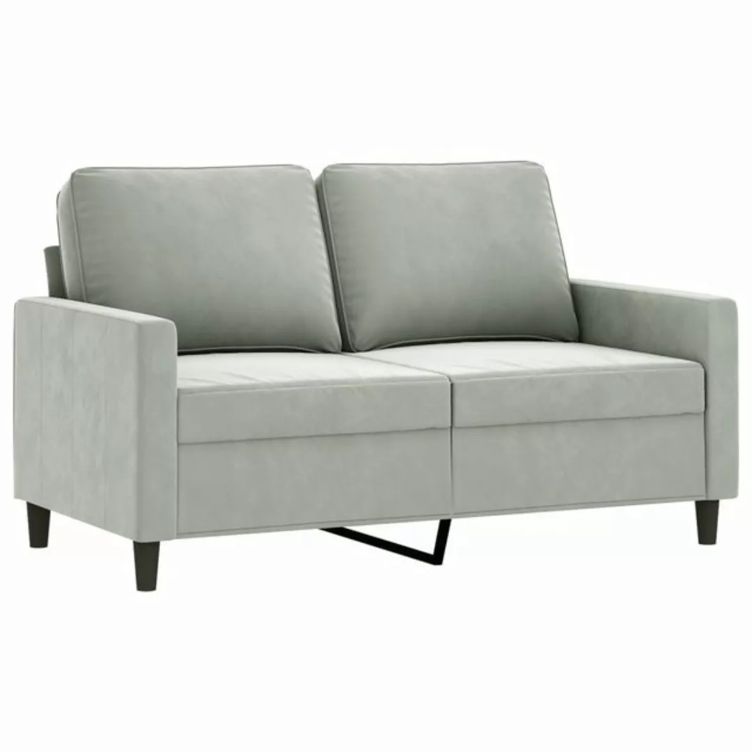 vidaXL Sofa, 2-Sitzer-Sofa Hellgrau 120 cm Samt günstig online kaufen