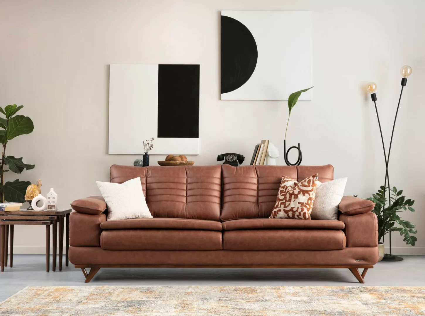 Villa Möbel Sofa Riga, 1 Stk. 2-Sitzer, mit Relax-/Bettfunktion durch umkla günstig online kaufen