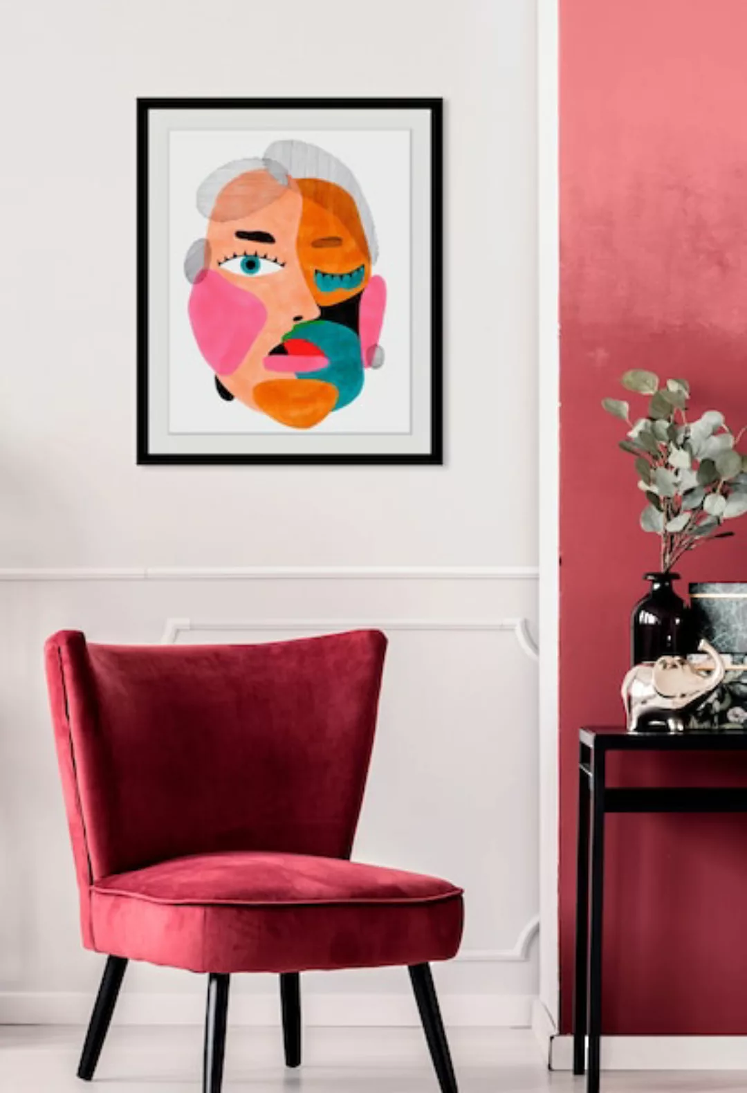 queence Bild »Klaas«, Abstrakt-Kunst-Gemälde-Figuren-Gesicht, (1 St.), HD P günstig online kaufen