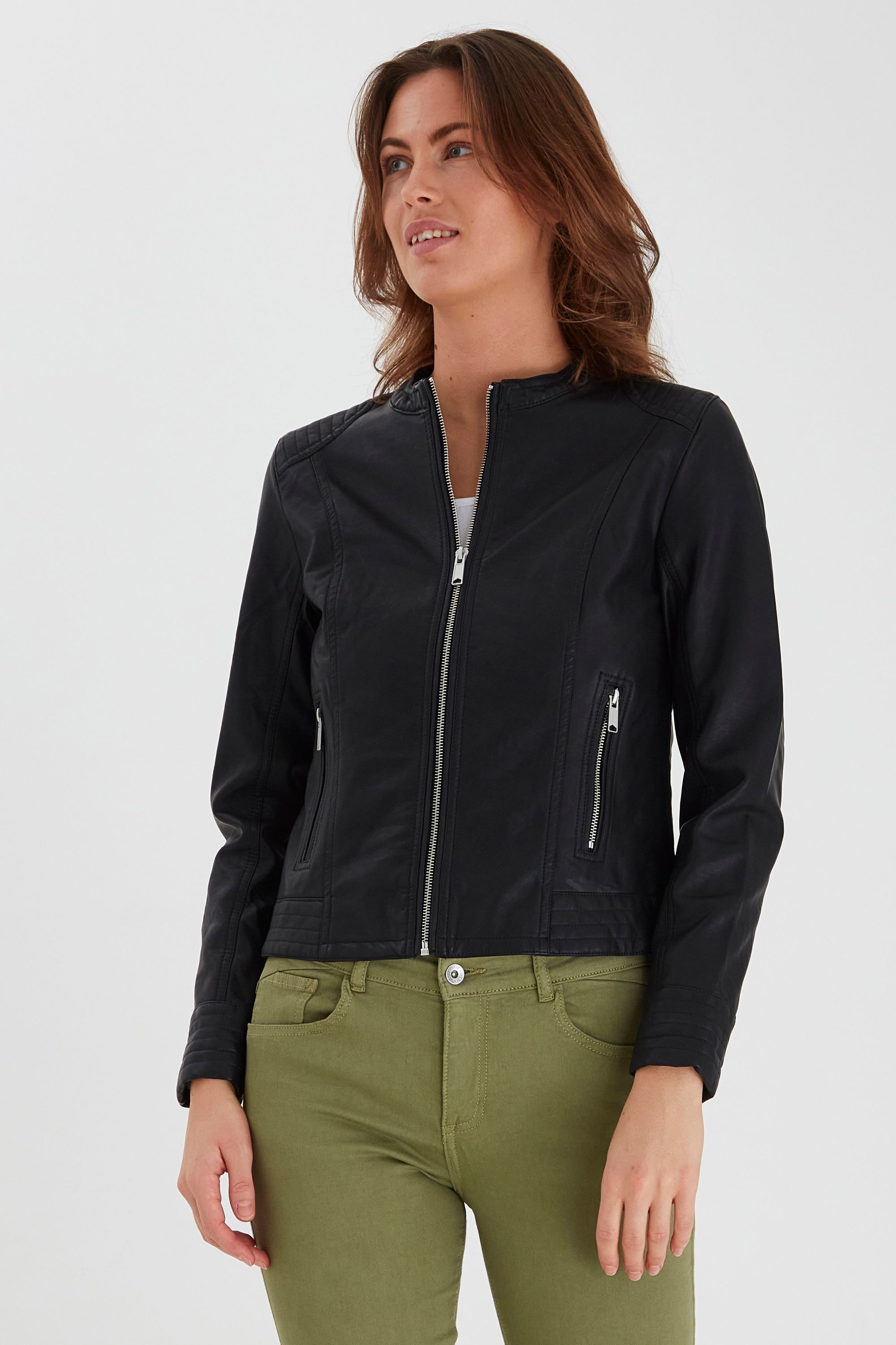 b.young Lederimitatjacke BYACOM JACKET - 20809396 Damen Kunstlederjacke günstig online kaufen