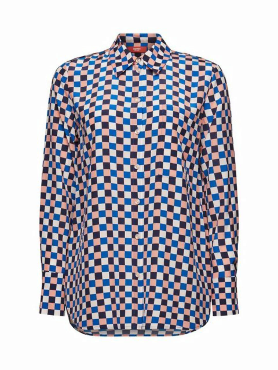 Esprit Langarmbluse Seidenhemd mit Print günstig online kaufen