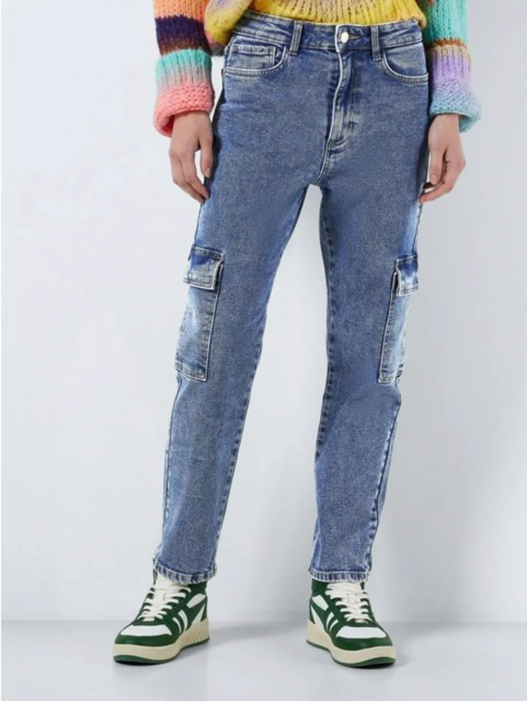 Noisy may Slim-fit-Jeans Cargo Jeans Regular Denim Hose NMMONI NMMONI HW CA günstig online kaufen