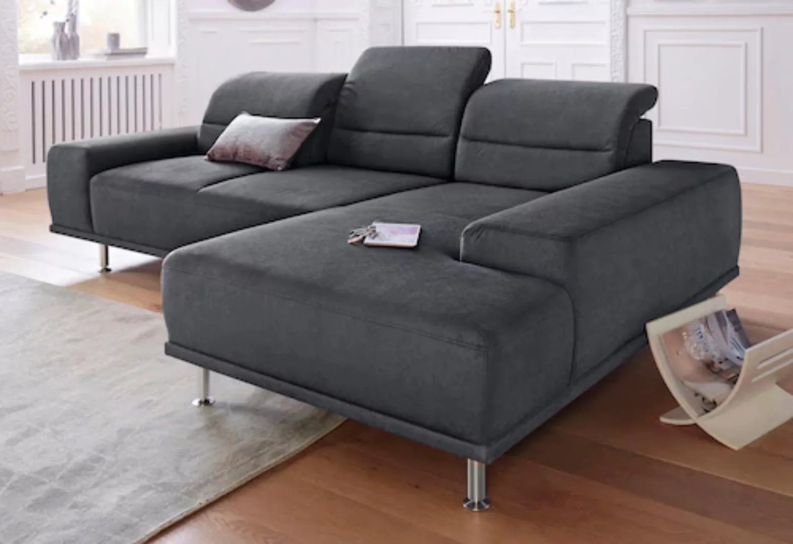 sit&more Ecksofa »Mariola L-Form«, mit Recamiere und Federkern, inklusive S günstig online kaufen