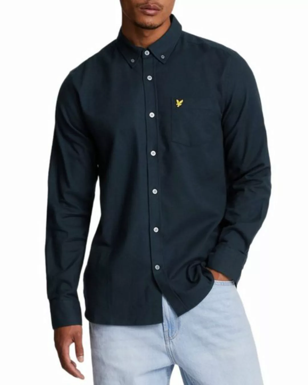 Lyle & Scott Langarmhemd Herren, 100% Baumwolle, Mit Button Down Kragen günstig online kaufen