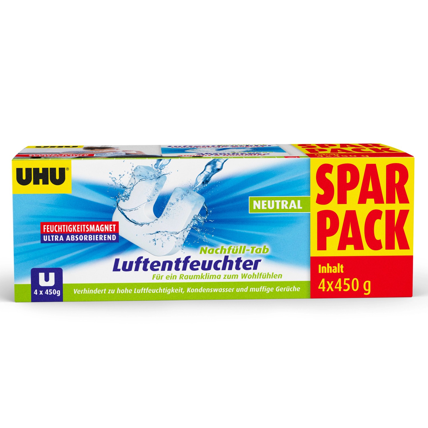 Uhu Luftentfeuchter Magnet Tab Nachfüllpack 4 x 450 g günstig online kaufen