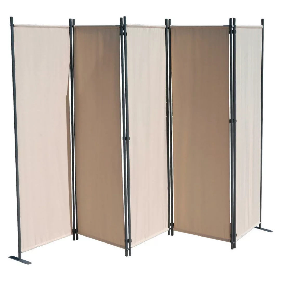 Grasekamp Paravent beige Stahl H/L: ca. 165x268 cm günstig online kaufen