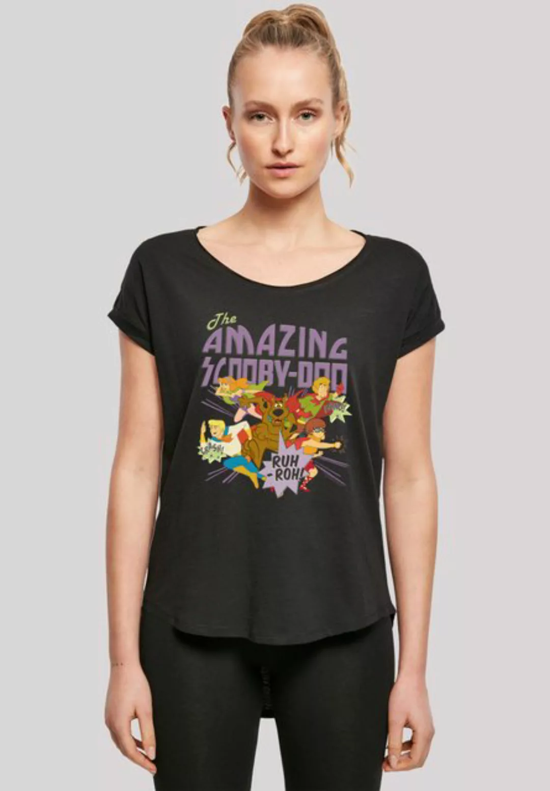 F4NT4STIC T-Shirt Long Cut Shirt 'Scooby Doo The Amazing Scooby' Damen,Prem günstig online kaufen