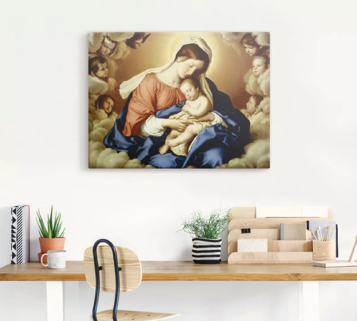 Artland Leinwandbild "Madonna mit Kind.", Religion, (1 St.), auf Keilrahmen günstig online kaufen