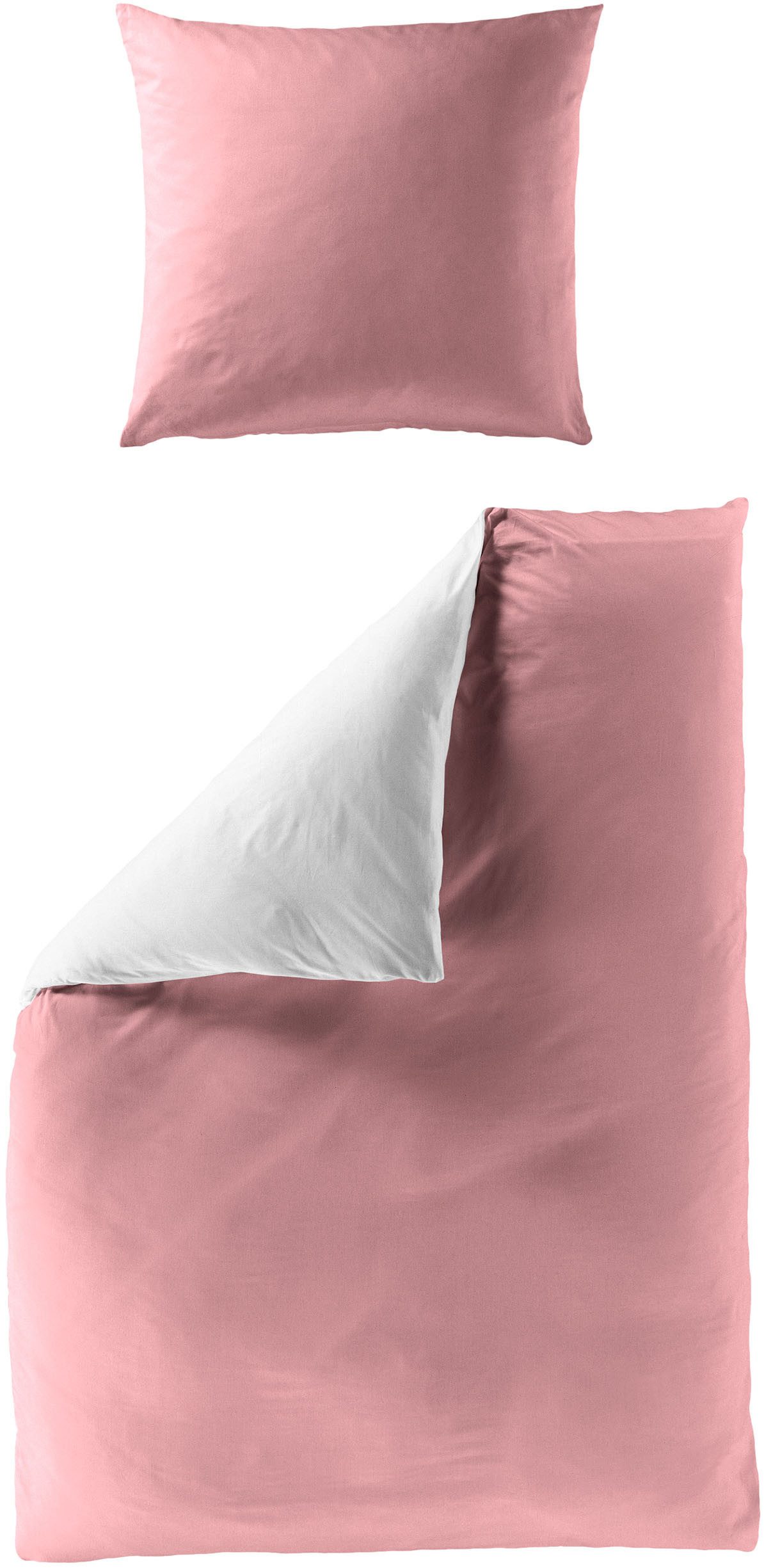 BIERBAUM Wendebettwäsche »Modern Uni in Gr. 135x200 oder 155x220 cm«, Moder günstig online kaufen