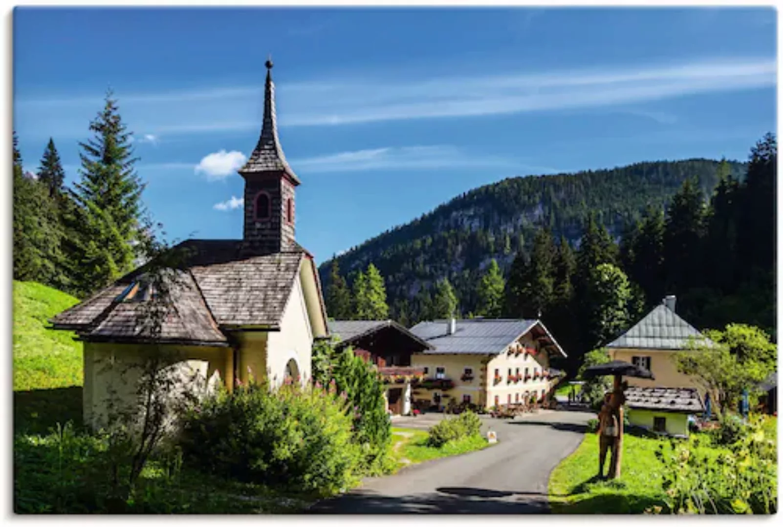 Artland Leinwandbild »Hirschbichl im Berchtesgadener Land«, Gebäude, (1 St. günstig online kaufen