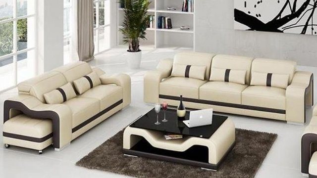 JVmoebel Sofa Design Sofagarnitur Couch Polster Sofas Leder Modern 3+2 Sitz günstig online kaufen