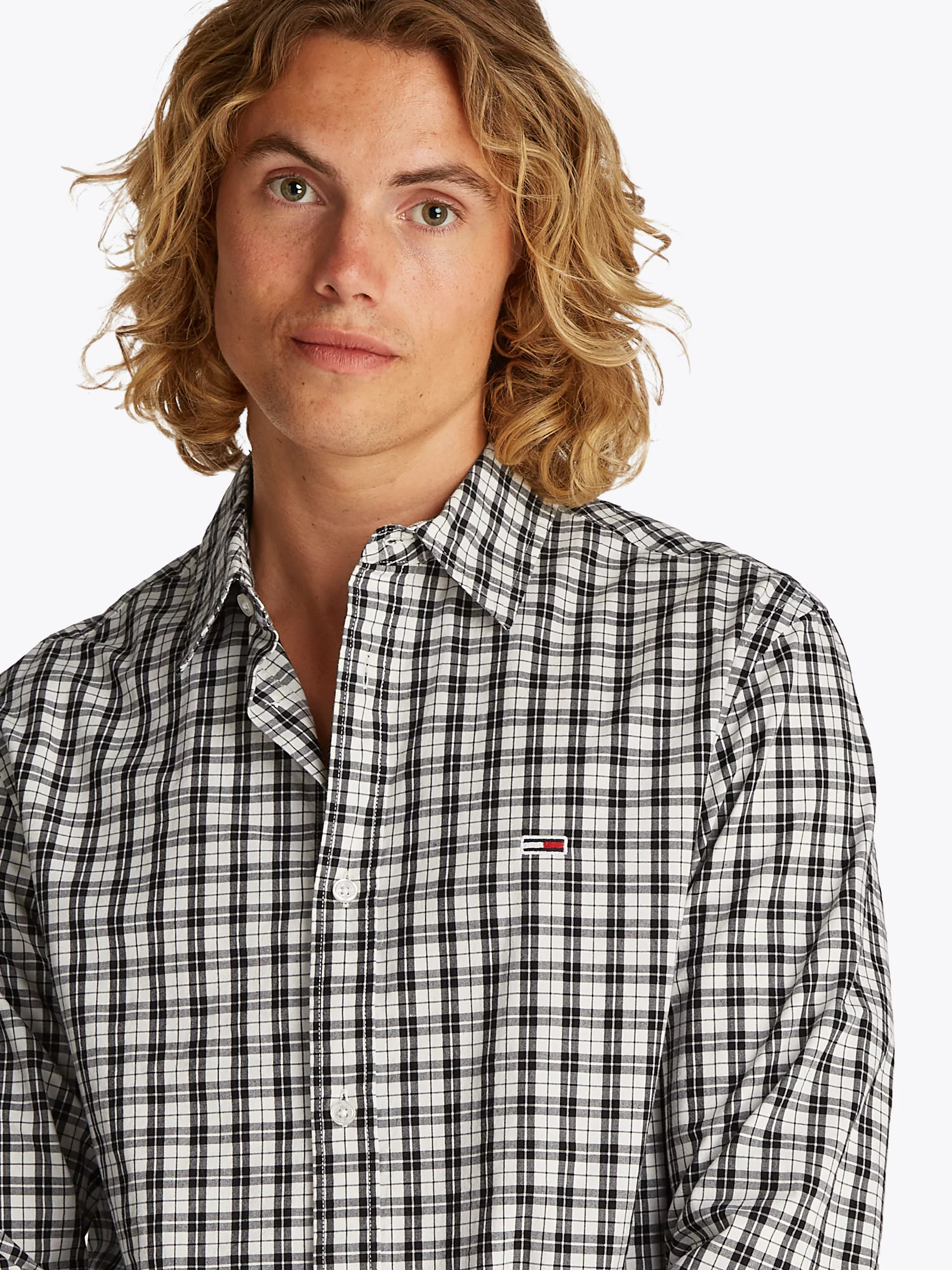 Tommy Jeans Langarmhemd "TJM REG POPLIN CHECK LS SHIRT" günstig online kaufen