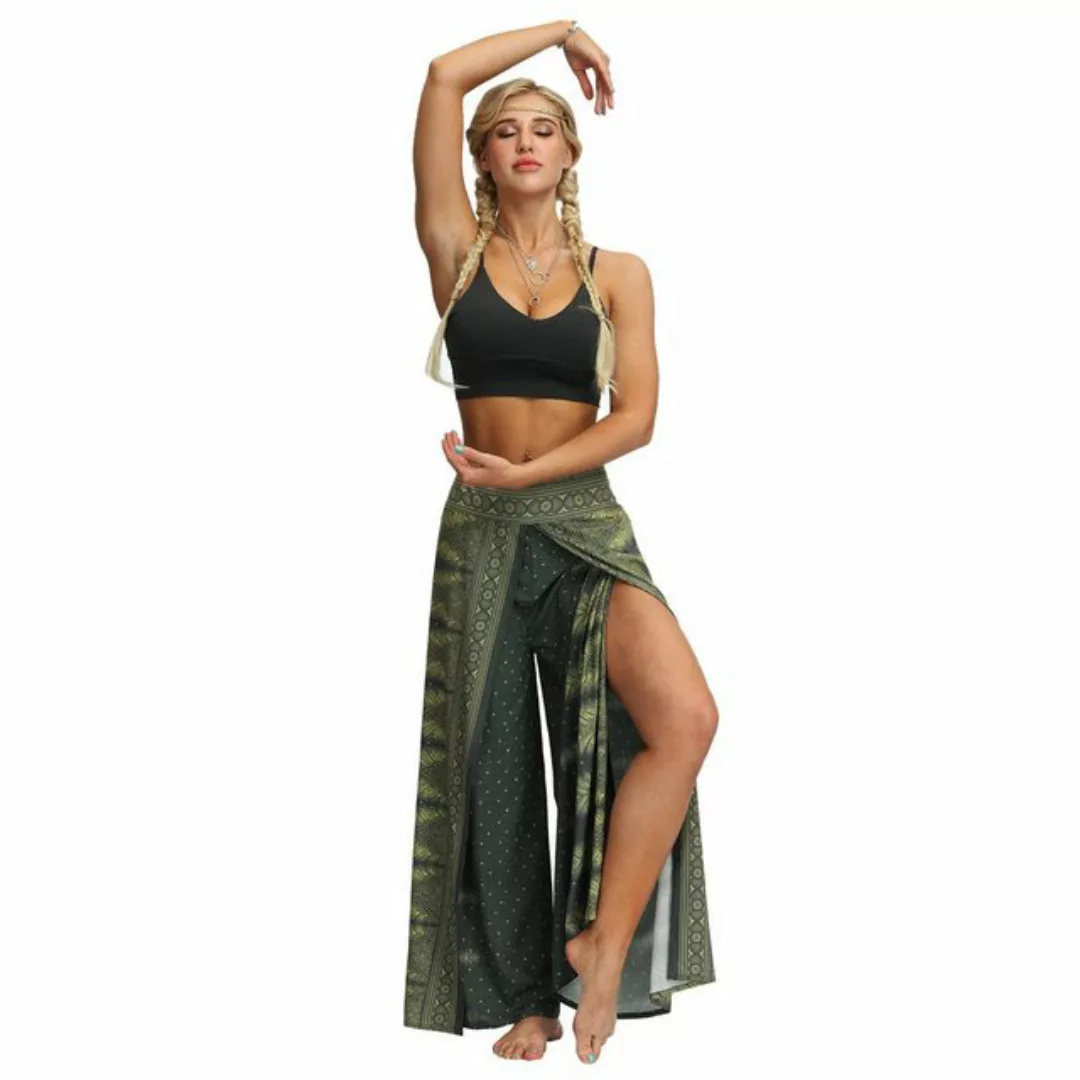 AUKUU Loungepants Bohemian-Stil, bedruckte, hohe Taille, große Größe, Damen günstig online kaufen