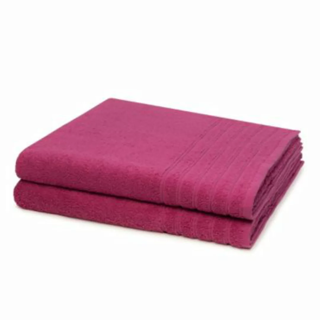 wewofashion® 2 X Duschtuch - Im Set AIDA Handtücher lila günstig online kaufen
