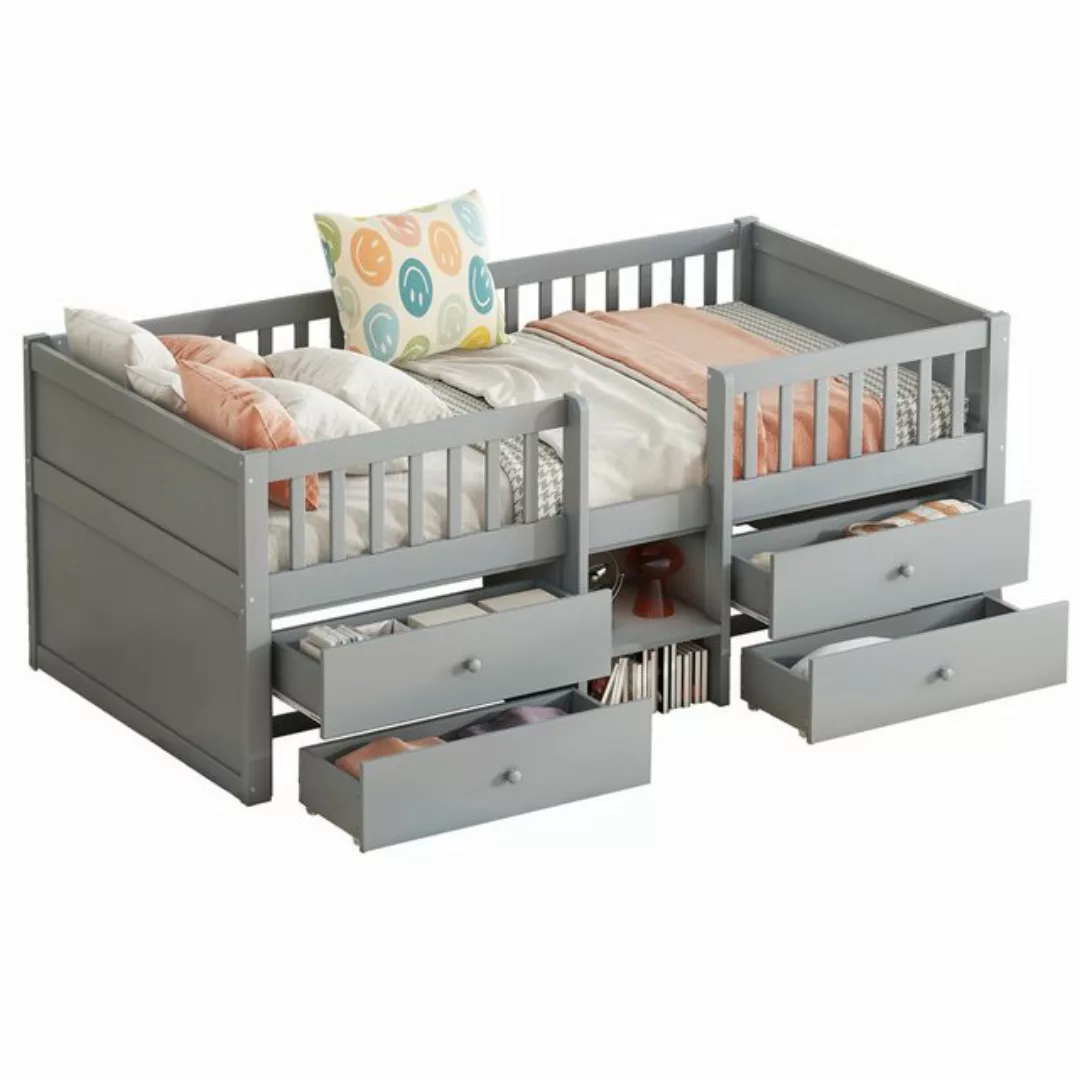 REDOM Kinderbett Halbhohes Bett,Funktionsbett,Einzelbett (Halbhohes Bett, 4 günstig online kaufen