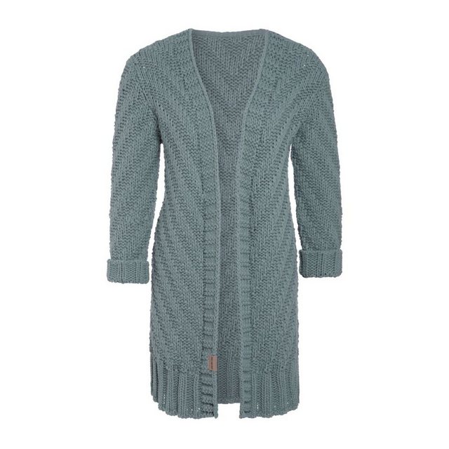 Knit Factory Strickjacke Sally Strickjacken 40/42 Glatt Stonegreen (1-tlg) günstig online kaufen