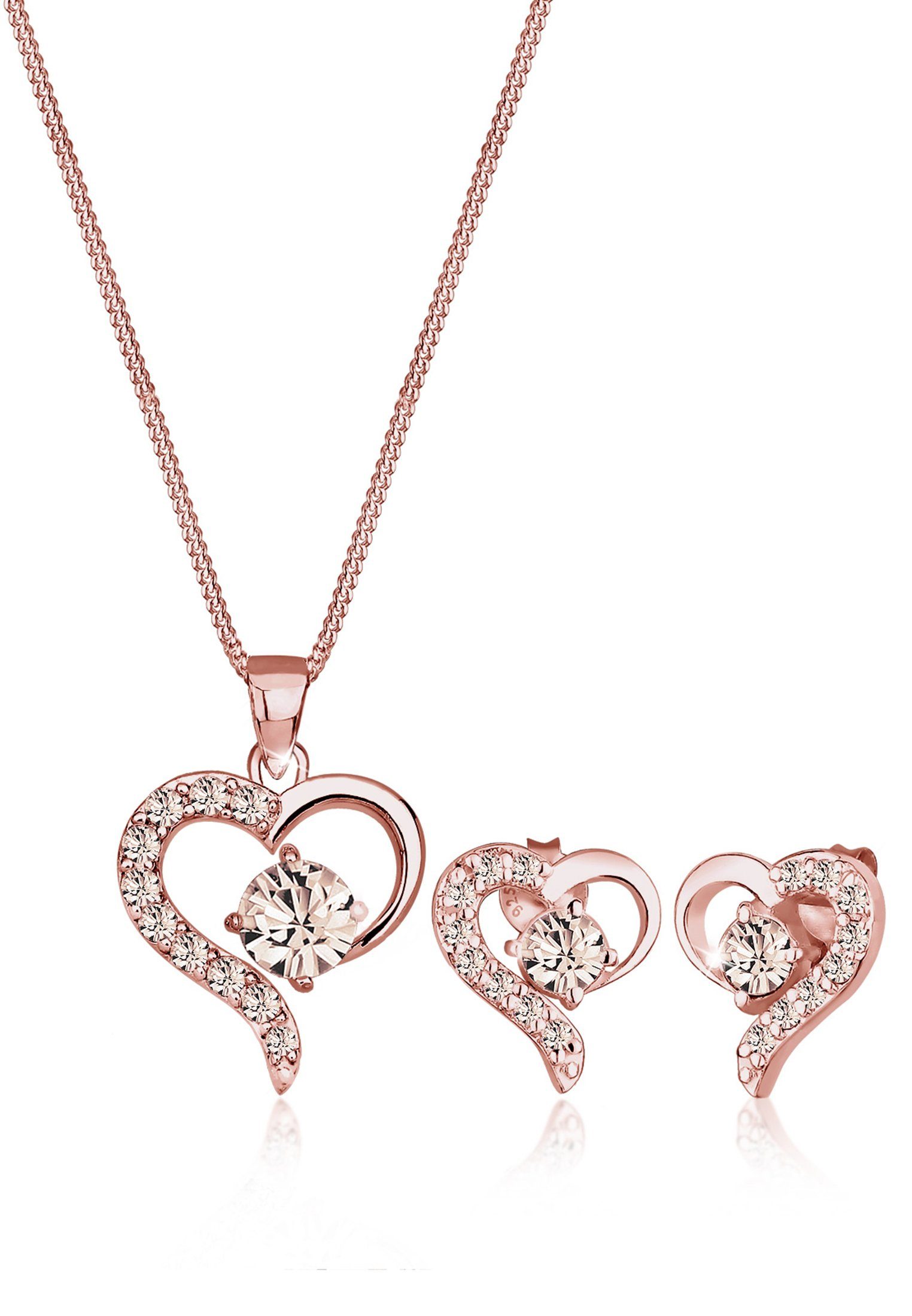Elli Schmuckset Set mit Herz Glas günstig online kaufen